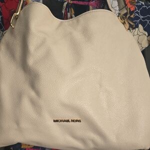 Michael Kors Off-White Leather Shoulder Bag